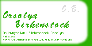 orsolya birkenstock business card